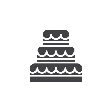 Düğün pastası vektör simgesi