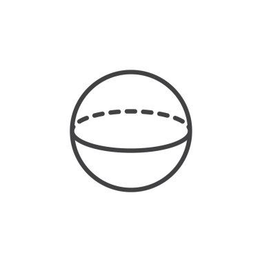 Küre geometrik figür anahat simgesini