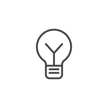 Fikir lamba anahat simgesini