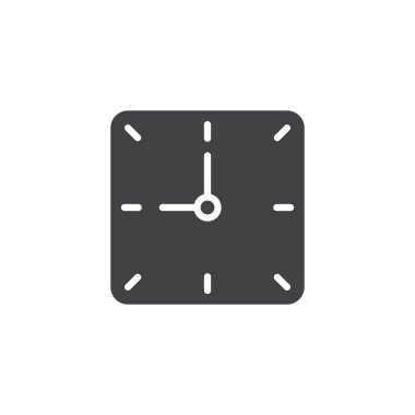 Kare saat vektör simgesi