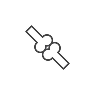 İnsan kemikleri anahat simgesini