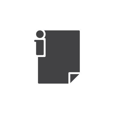 Bilgi dosyası belge vektör simgesi