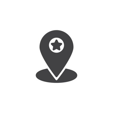 En sevdiğim yer PIN vektör simgesi