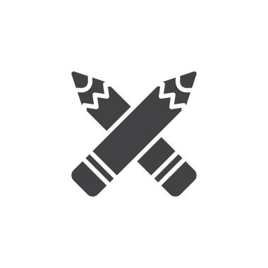 Çapraz kalemler vektör simgesi