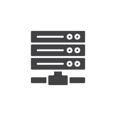 Bilgisayar sunucu vektör simgesi