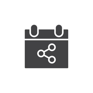 Takvim paylaşım tarihi vektör simgesi