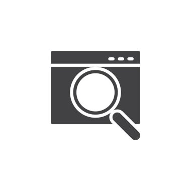 Arama tarayıcı penceresi vektör simgesi