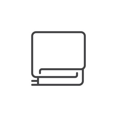 Katlanmış eşarp anahat simgesini