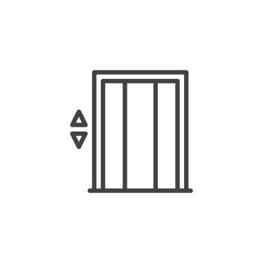 Asansör kapı anahat simgesi