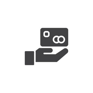 Kredi kartı ödeme vektör simgesi