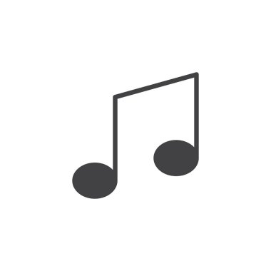 müzik nota vektör simgesi