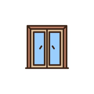 Anahat simgesini çift cam kapı dolu