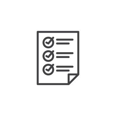 Denetim listesi anahat simgesini