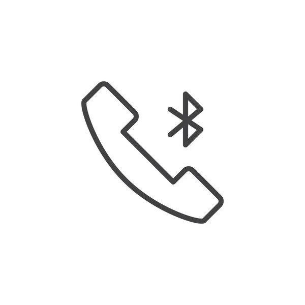 Telefon bluetooth anahat simgesini — Stok Vektör