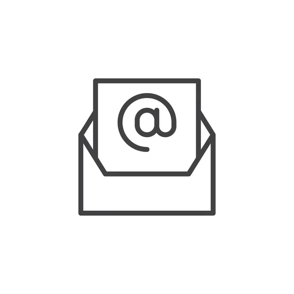 Umrisssymbol für E-Mail-Nachricht — Stockvektor