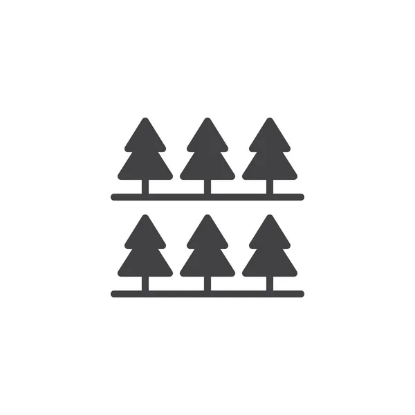 Fenyő fa park vektor ikon — Stock Vector