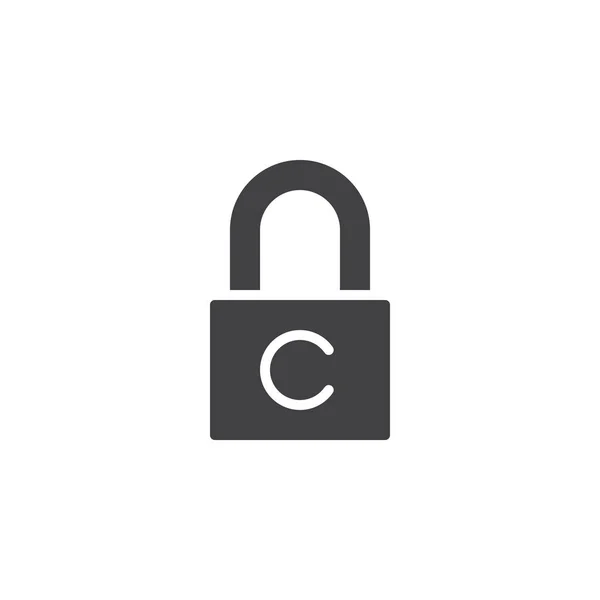 Copyright locker vector icon — Stock Vector