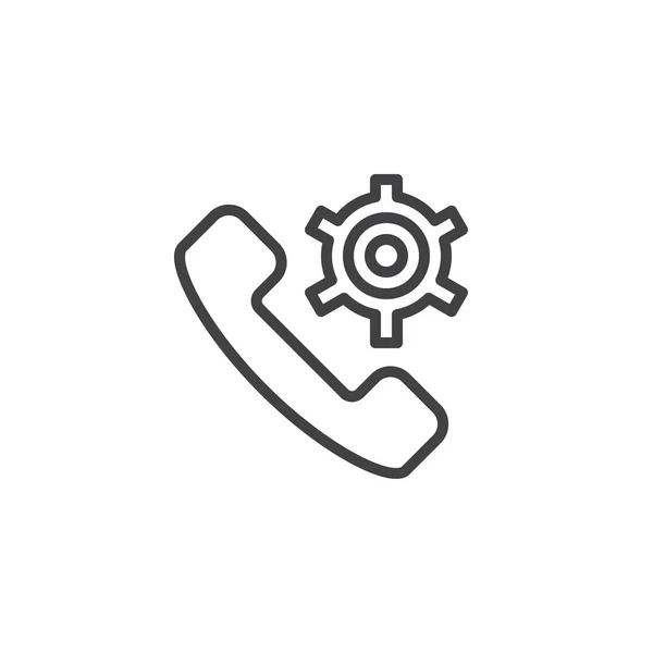 Phone Setting outline icon — Stock Vector