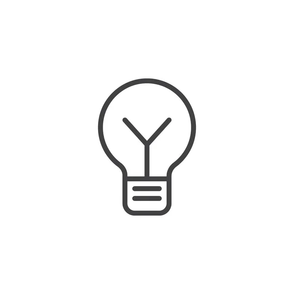 Idea lamp outline icon — Stock Vector