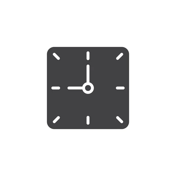 Quadratisches Uhr-Vektor-Symbol — Stockvektor