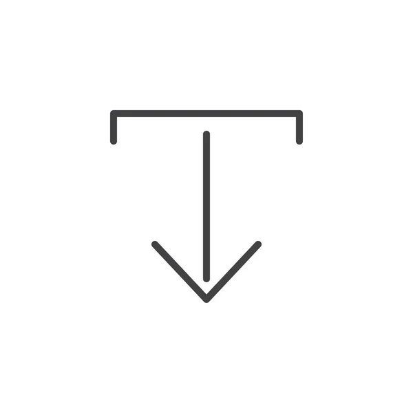 Upload arrow outline icon — Stock Vector