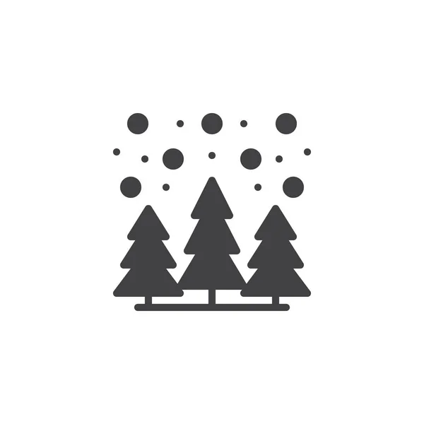 Zimní les vektorové ikony — Stockový vektor