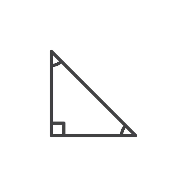 Geometrie Dreieck Umrisssymbol. — Stockvektor