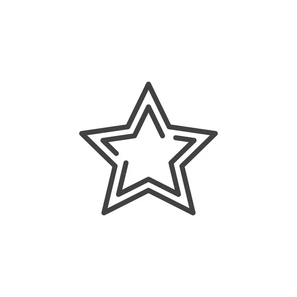 Ikona hodnocení hvězda obrys — Stockový vektor