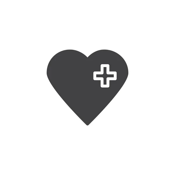 Icono médico vector del corazón — Archivo Imágenes Vectoriales