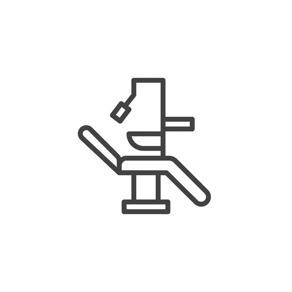 Tandheelkundige stoel outline icon — Stockvector