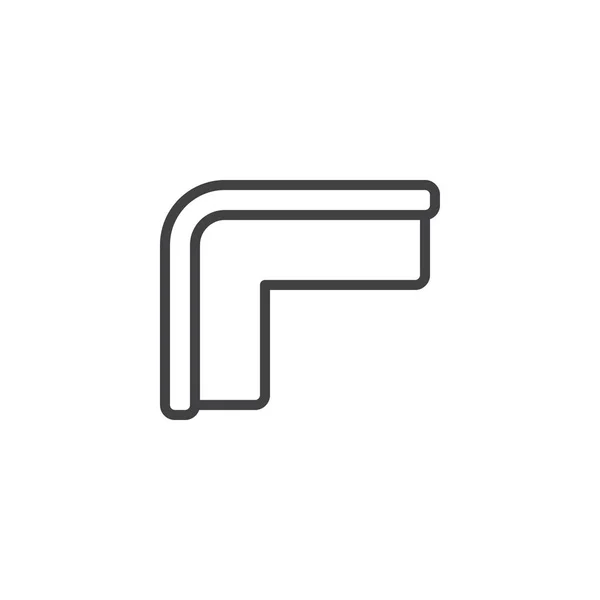 Corner sofa outline icon — Stock Vector