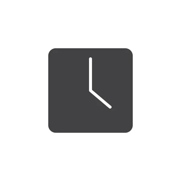 Square clock vector icon — Stock Vector