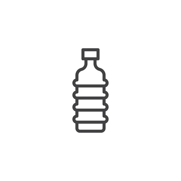プラスチック ボトル概要アイコン — ストックベクタ