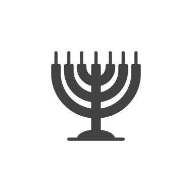 Hanuka menorah vektör simgesi