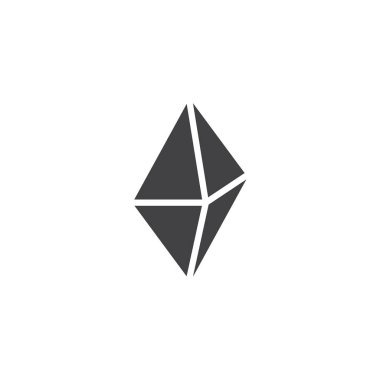 OCTAHEDRON geometrik şekil vektör simgesi