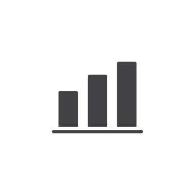 Büyüme grafik barlar vektör simgesi