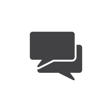 Diyalog konuşma kabarcıklar vektör simgesi