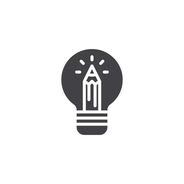 Lamp and Pencil vector icon — Stock Vector