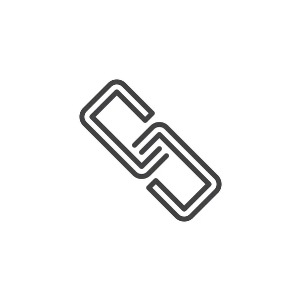 Link, ícone de esboço de cadeia —  Vetores de Stock