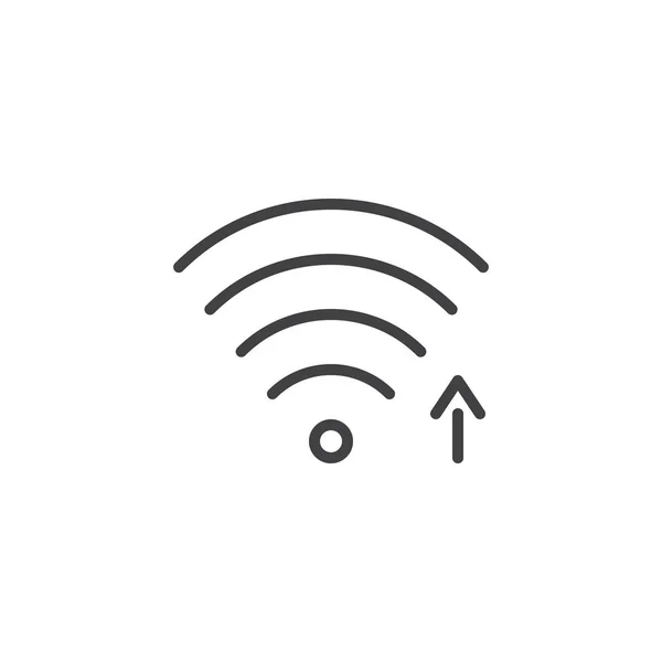 Wi-fi condivisione freccia icona contorno — Vettoriale Stock