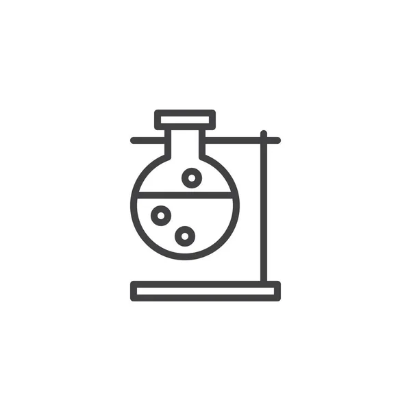 Icono de esquema de experimento de laboratorio — Vector de stock