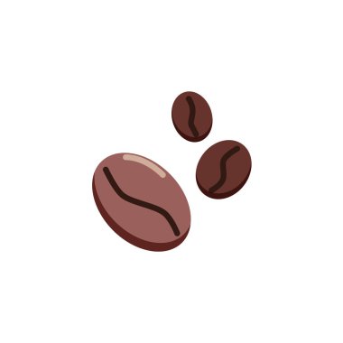 Üç kahve çekirdekleri düz simge