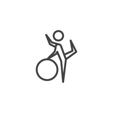 Ritmik jimnastik çizgisi simgesi