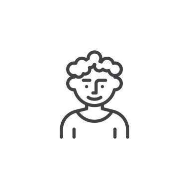 Sevimli çocuk Avatar karakter hattı simgesi