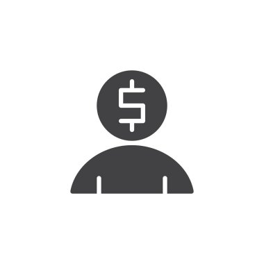 Doları kullanıcı vektör simgesi