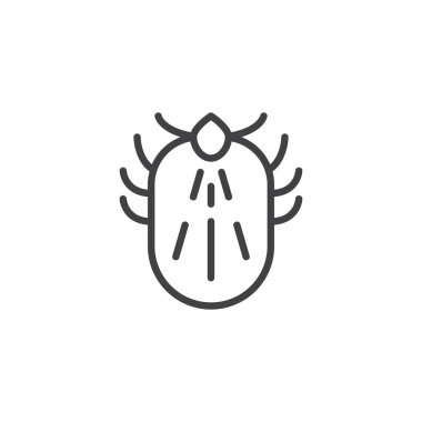 Mite zararlıları çizgi simgesi