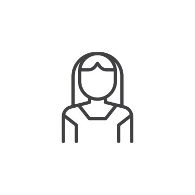 Nun avatar çizgi simgesi