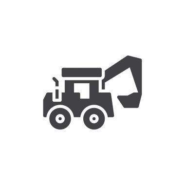 Traktör yükleyici vektör simgesi