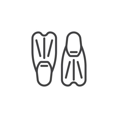 Yüzme palet çizgi simgesi