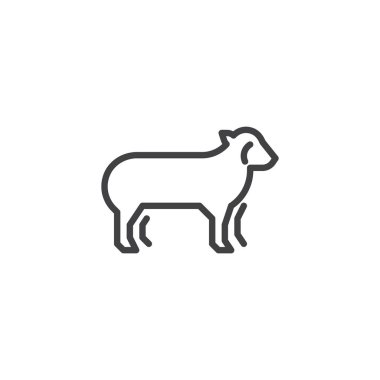 Kuzu yan görünüm hattı simgesi